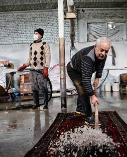 شستشوی سنتی قالی در قالیشویی صاحبقرانیه
